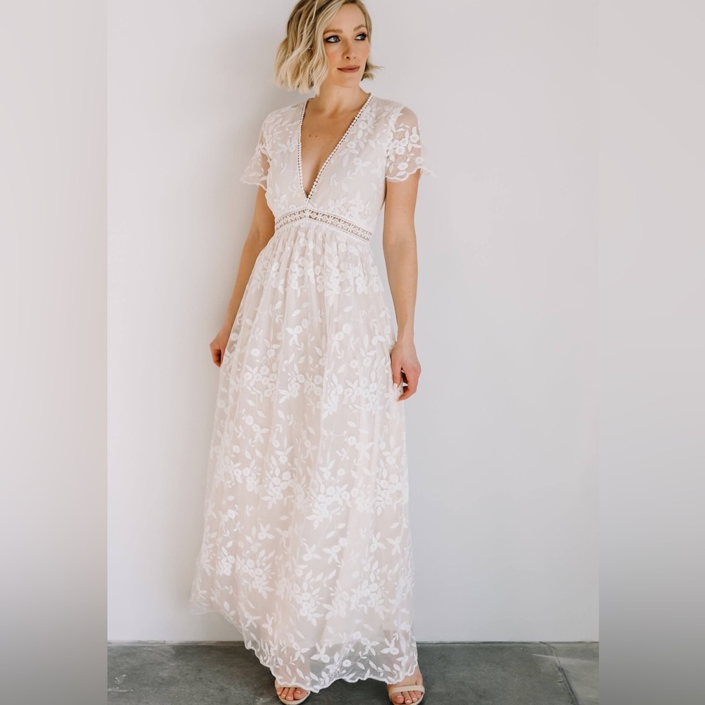 Baltic Born White Lace Dress